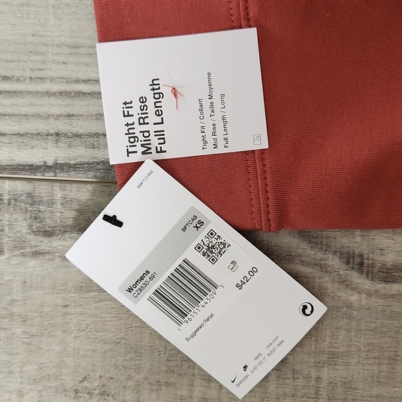 FINAL PRICE Nike Leggings Full Length Mid rise XS NWT - Picture 5 of 7